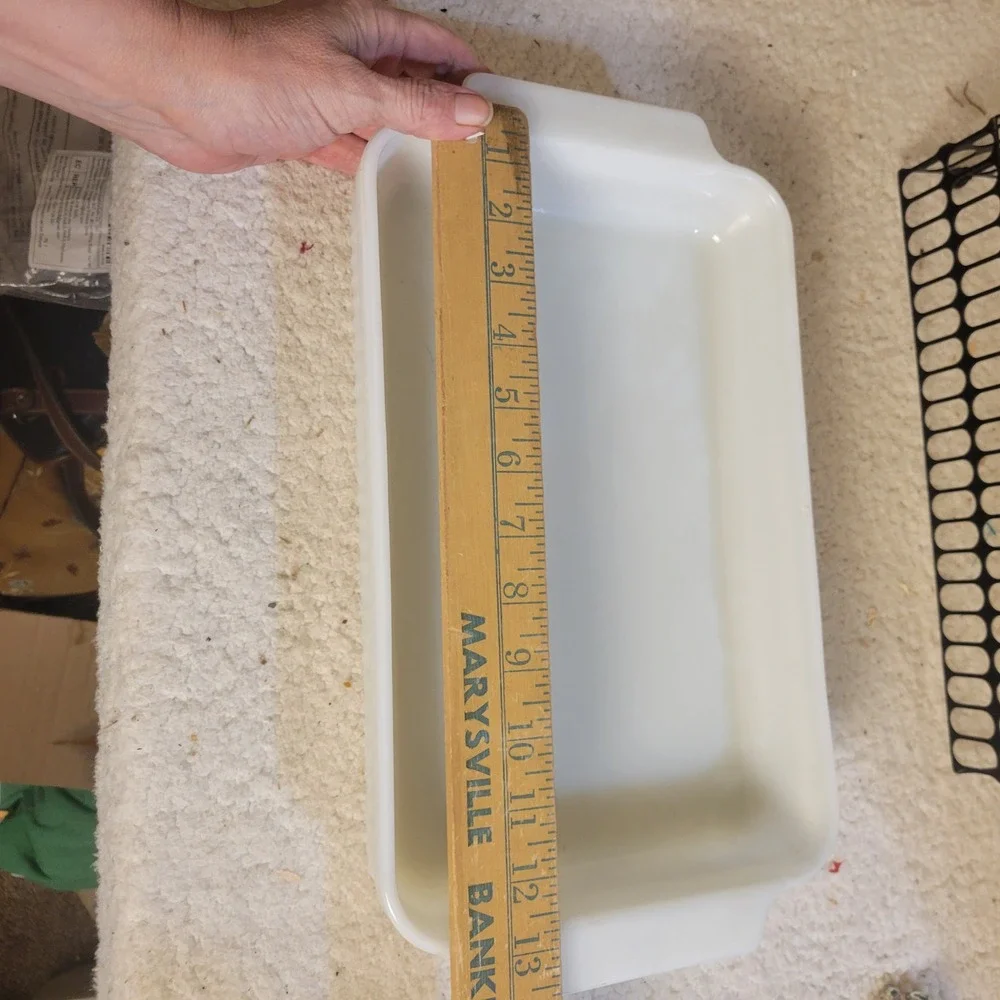 Anchor Hocking Casserole Dish Unisex 2qt White Excellent Milk Glass MCM 1431